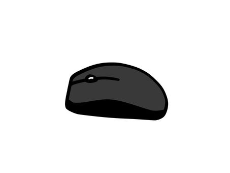 ワイヤレスマウス　黒 マウス,ワイヤレスマウス,無線,黒,コンピュータ,pc,デバイス,機器,電子機器,アクセサリのイラスト素材