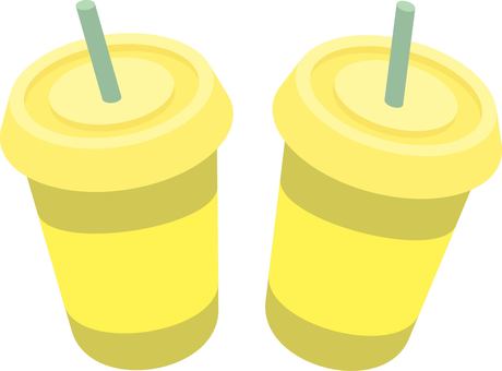 コップ ストロー ジュース コップ,ストロー,ジュース,コーヒー,カフェオレ,ホット,ドリンク,テイクアウト,紙コップ,プラスチックのイラスト素材