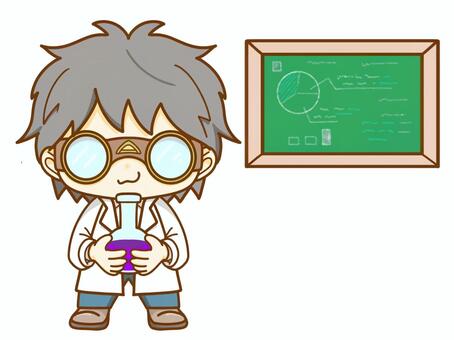 マッドサイエンティスト？ 科学者,マッドサイエンティスト,実験,メガネ,怪しい,可愛い,イラストのイラスト素材