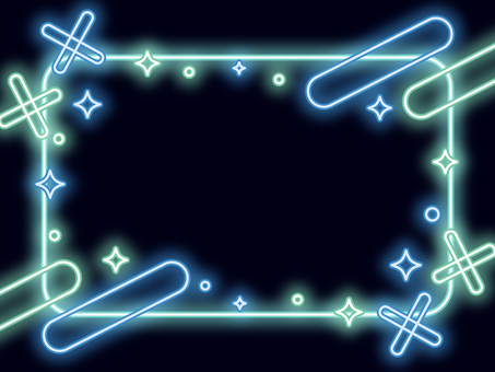 ネオンのメンフィス背景 水色 緑