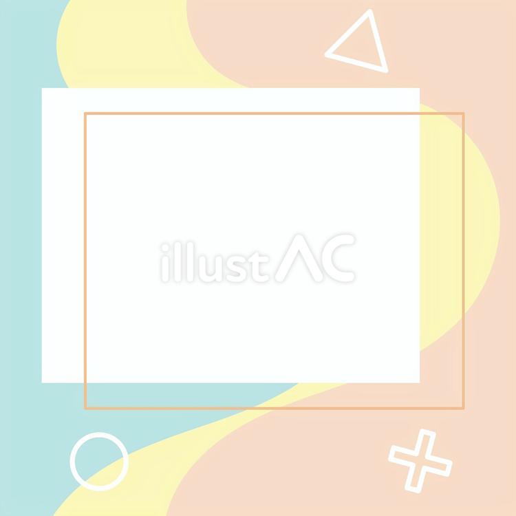 〇△✕フレーム03 背景,テンプレート,インスタのイラスト素材