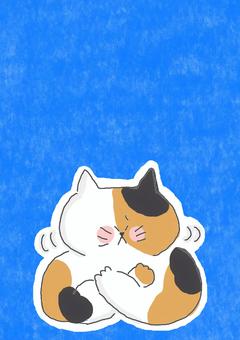 禁止する三毛猫ちゃん 禁止する三毛猫ちゃん かわいい,禁止,だめ,バツ,嫌,きらい,困る,ねこ,三毛猫,動物のイラスト素材