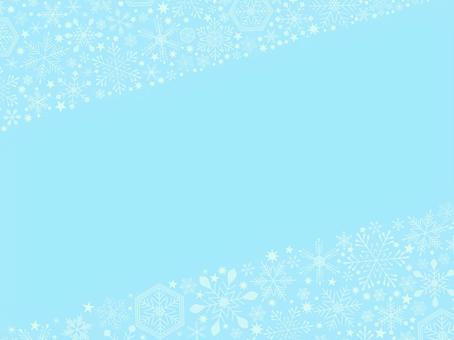 クリスマス背景・雪の結晶デザイン　青　5