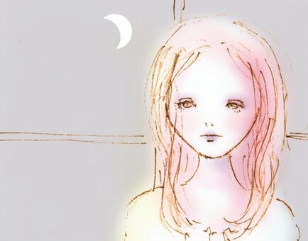 切ない女の子イラスト 無料イラストなら イラストac