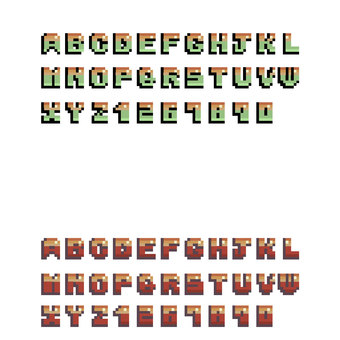 ドットフォントセット ドットフォントセット セット,ドット絵,ピクセルアート,アルファベット,文字,アイコンセット,ドット文字,ピクセル文字,英語文字,ローマ字のイラスト素材