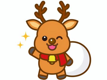 かわいいトナカイのイラスト素材3