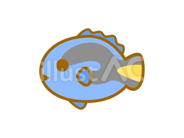 熱帯魚　ナンヨウハギ ナンヨウハギ,魚,動物のイラスト素材