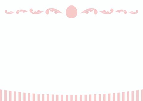 イースターのシンプルな背景素材ピンク イースター,イースターエッグ,フレーム,背景,春,シンプル,枠,飾り枠,4月,行事のイラスト素材