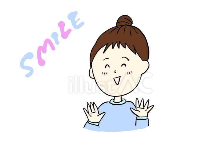 笑顔がかわいい女の子 笑顔,かわいい,女の子のイラスト素材
