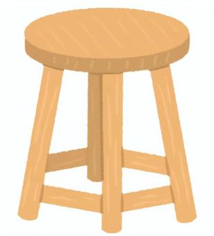 ナチュラルな木製の丸椅子 スツール,椅子,丸椅子,腰掛け,チェア,木製,席,家具,座る,インテリアのイラスト素材