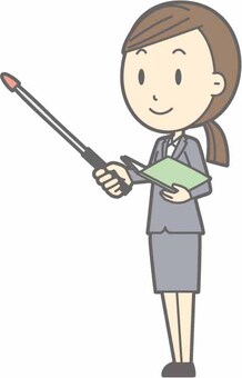 Illustration, clerk, career woman, a smile, 