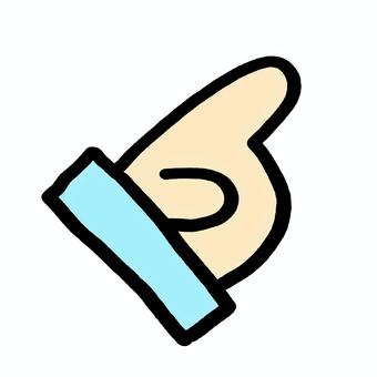 指さし右上 手,指,人差し指,右上,指示,指し示す,指さす,注目,ここ,これのイラスト素材