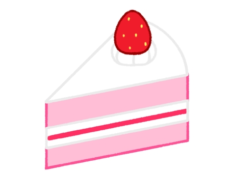 Illustration, cake, strawberry, fresh cream, JPG and PNG