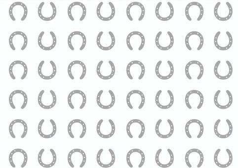 馬の蹄鉄のパターン 蹄鉄,蹄,馬,パターン,模様,柄,グレー,銀色,鉄のイラスト素材