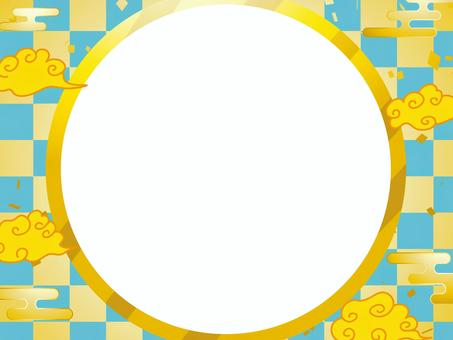 正月和風和柄年賀状 年賀状,和柄,和風,正月,可愛い,美しい,ベクター,紙吹雪,パーティー,お祝いのイラスト素材