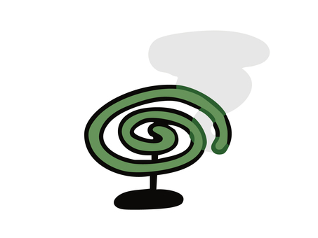 Illustration, mosquito coil, summer, style, 