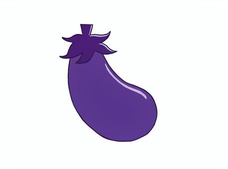 つやつやしたナスのイラスト ナス,野菜,紫,ツヤツヤ,新鮮,食べ物のイラスト素材