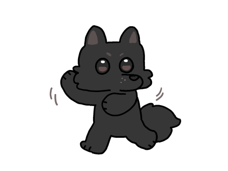 黒い犬2 黒い犬2 黒い犬,犬,動物のイラスト素材