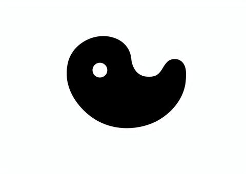 勾玉　黒 勾玉,パワーストーン,黒,天然石,シルエット,翡翠,宝石,アイコン,アクセサリー,古代のイラスト素材