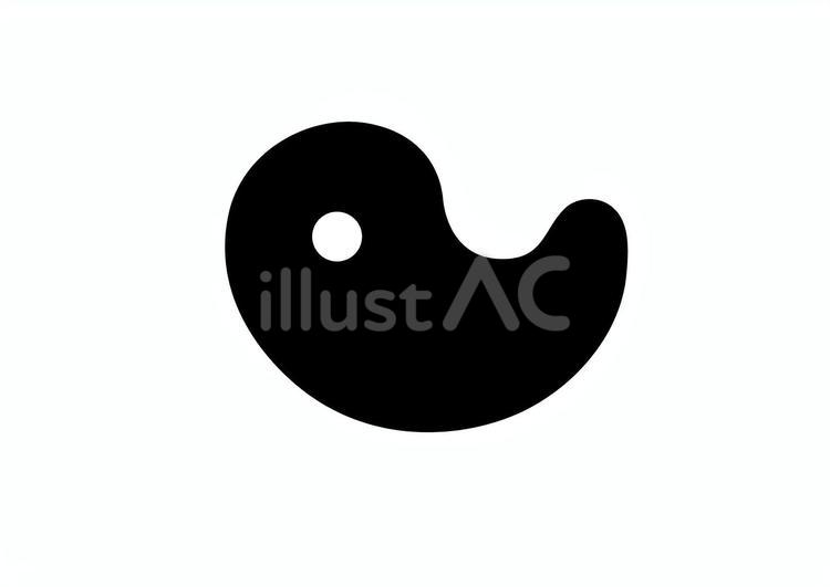勾玉　黒 勾玉,パワーストーン,黒のイラスト素材