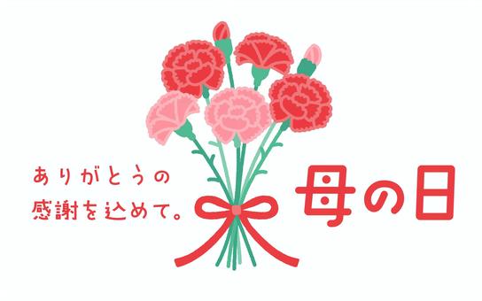 Mother's Day / Carnation Bouquet Headline, JPG, PNG and AI Mother's Day / Carnation Bouquet Headline, mother's day, may, carnation, JPG, PNG and AI