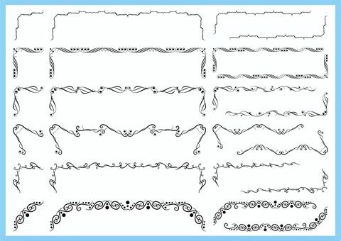 フレーム-24 フレーム,枠,枠線,飾り,装飾,模様,柄,飾り罫,罫,曲線のイラスト素材