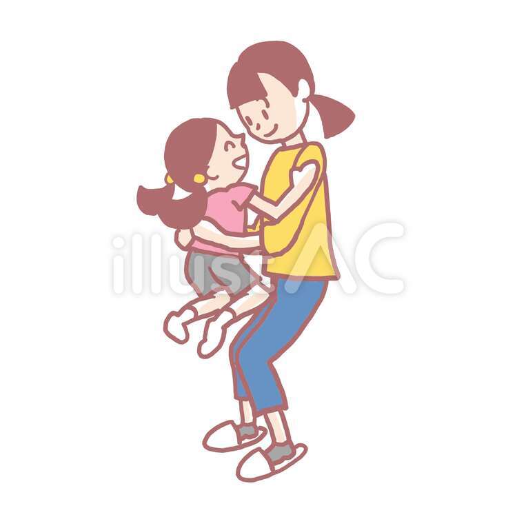 子供とお姉さん 子ども,女性,遊ぶのイラスト素材