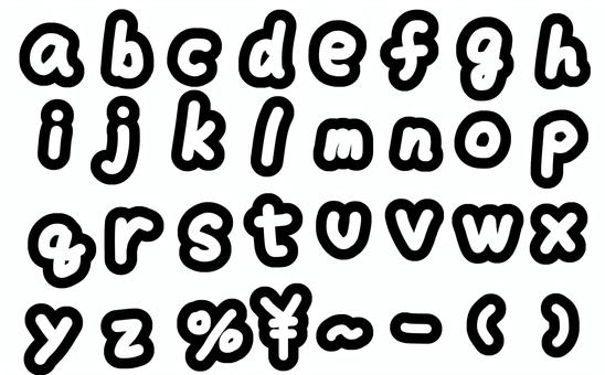 使える手書きアルファベット小A〜Z＿黒 アルファベット,a,b,c,d,e,f,g,h,iのイラスト素材