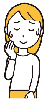  ロングヘア女性(黄)-005-バスト