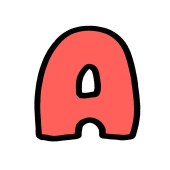 手描きA アルファベット,a,アンサー,文字,手描き,英語のイラスト素材