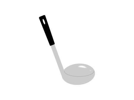 おたま おたま,お玉,調理器具,キッチンツール,道具,金属,調理,すくう,混ぜる,シンプルのイラスト素材