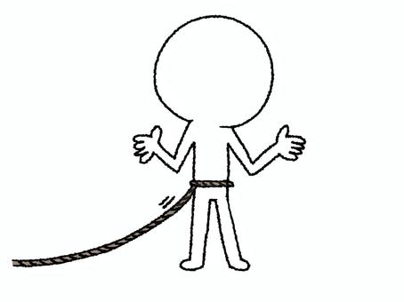 ロープがついてるシルエット ロープがついてるシルエット シルエット,ロープ,弱み,pop調,手描き,挿絵,ワンポイント,素材,商用可,無料のイラスト素材