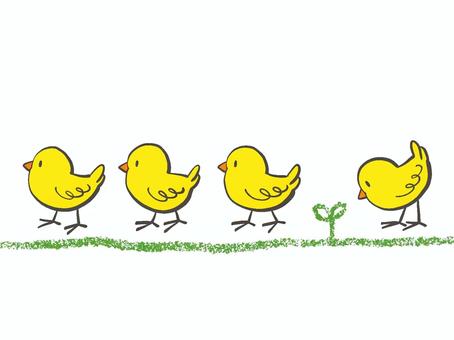 ヒヨコ3 ヒヨコ,ひよこ,鳥,かわいい,ふわふわ,シンプル,手書き,手描き,イラストのイラスト素材