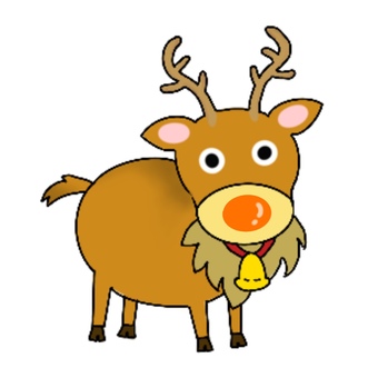 おとぼけトナカイ 手描き