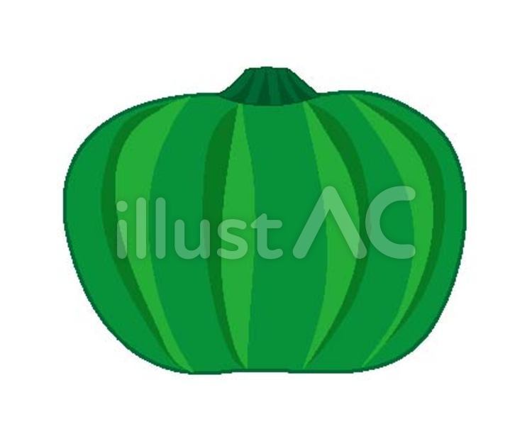 緑のかぼちゃ かぼちゃ,野菜,緑のイラスト素材