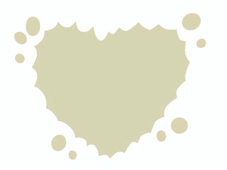 びっくりしたハート型の吹き出し