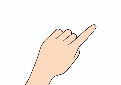 指を指す シンプル 手,指,指示,ペールオレンジ,シンプル,1本,人差し指,身体,人,片手のイラスト素材