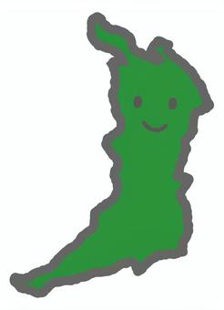 擬人化した大阪府 大阪,大阪府,擬人化,かわいい,アイコン,キャラクター,地図,ラフ,手描き,手書きのイラスト素材