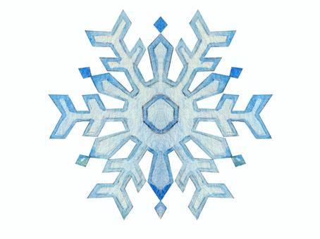 【水彩】雪の結晶 雪,結晶,氷,スノーフレーク,冬,ファンタジー,レトロ,可愛い,あしらい,モチーフのイラスト素材