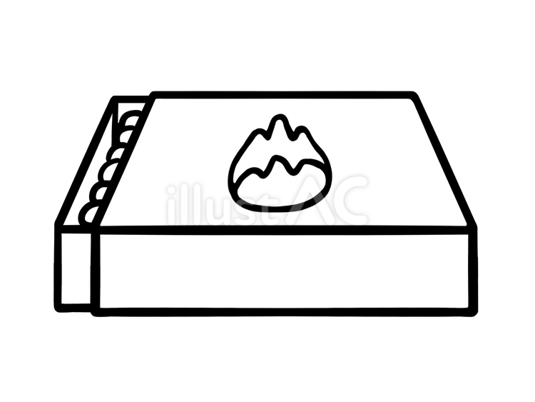 マッチ箱　線画 マッチ箱,マッチ,箱のイラスト素材