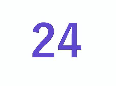 24の数字 24,数字,番号,アラビア数字,文字のイラスト素材