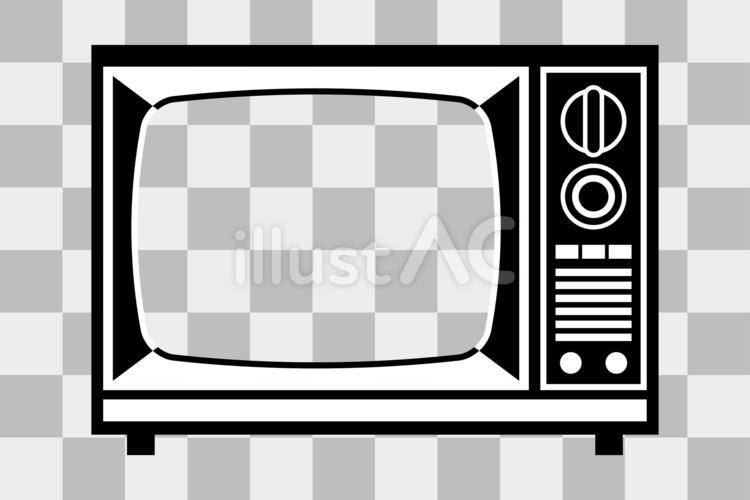 モノクロテレビ（画面部分切り抜き） テレビ,tv,昭和のイラスト素材