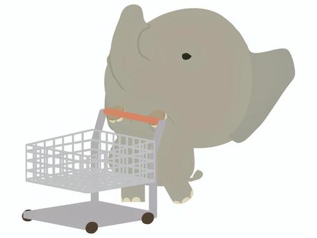 cart_elephant, , JPG, PNG and AI