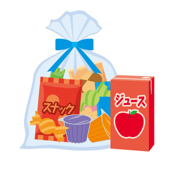 お菓子とジュース お菓子とジュース お菓子,ジュース,おやつ,こども,幼児,詰め合わせ,ドリンク付,サービス,特典,お菓子の詰め合わせのイラスト素材