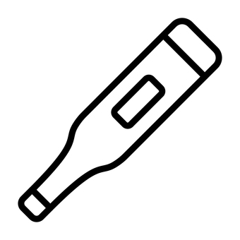 体温計アイコン 体温計,体温,保健,医療,計測,アイコン,物,道具,黒のイラスト素材