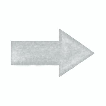 水彩タッチの手描き矢印　グレー 水彩,矢印,アイコン,素材,シンプル,淡色,ふんわり,やわらか,水彩タッチ,手描きのイラスト素材