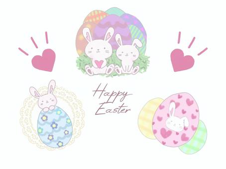 イースターエッグとうさぎ イースターエッグとうさぎ イースター,復活祭,イースターエッグのイラスト素材