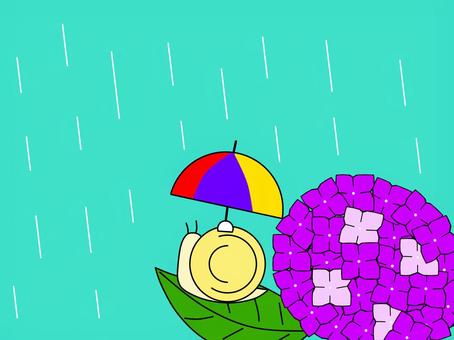 Illustration, wallpapers, hydrangea, rain, 