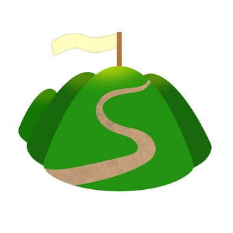 連なる山 山,登山,道,しおり,ポストカード,パンフレット,遠足,校外学習,特別支援,小学校のイラスト素材