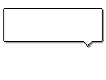 シンプルな吹き出しのドット絵	 吹き出し,フレーム,枠,会話,シルエット,ゲーム,ピクセル,シンプル,レトロ,デザインのイラスト素材